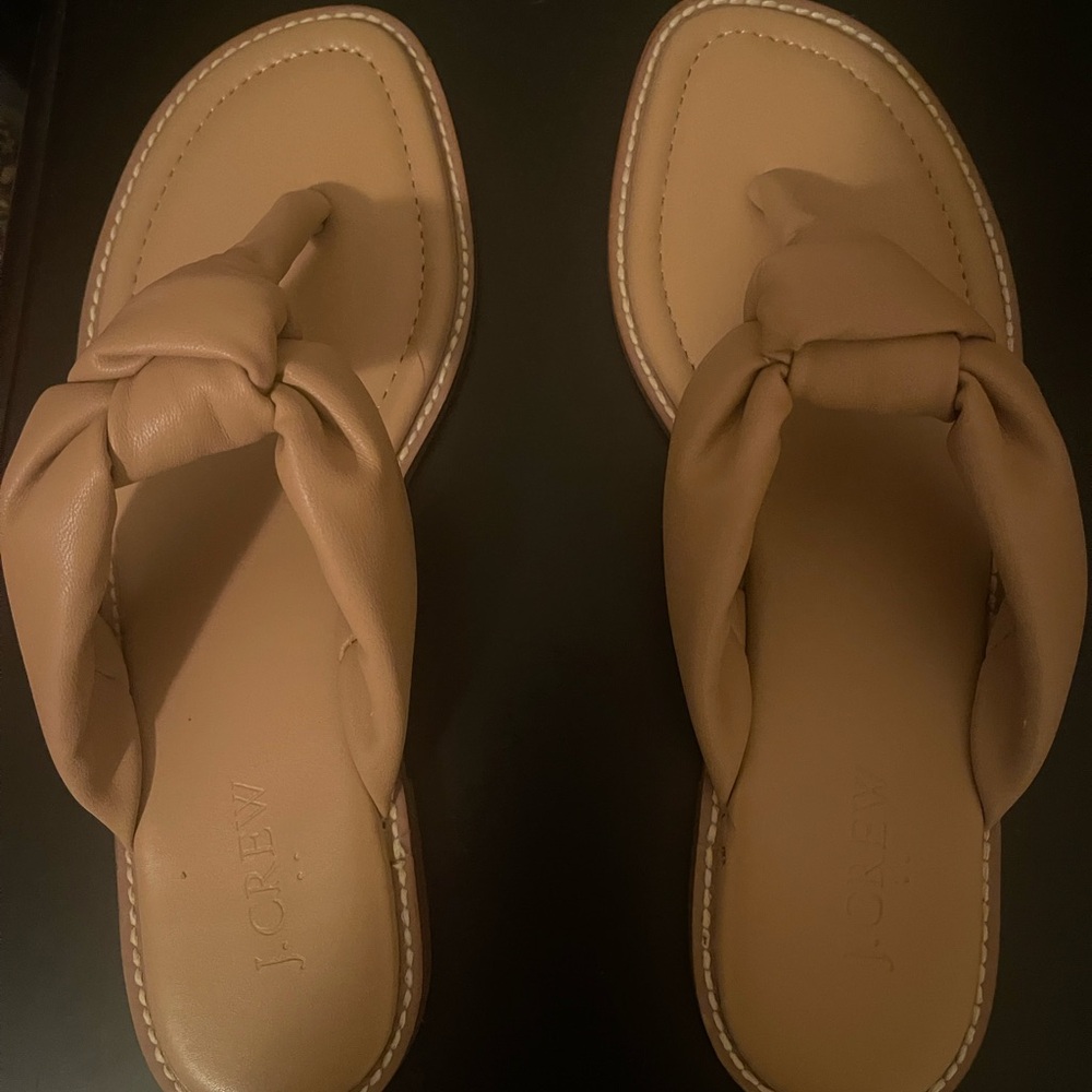J. Crew Beige Leather Sandals